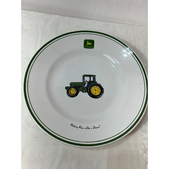 Set of 4 JOHN DEERE 11 1/4" DINNER PLATES good condition - Picture 2 of 7